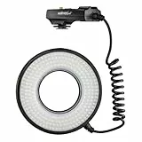 Walimex pro Macro LED Ringlicht DSR 232, Ringleuchte 14 W mit 232 LEDs, stufenlos dimmbares Videolicht