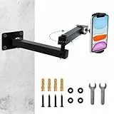 HEKOBAG Tablet Wandhalterung Schwenkbar ipad Wandhalterung 360°Drehbar ipad Halterung Wand Einstellbar 10-45cm Tablethalterung für 4-13 Zoll Tablet ipad Ständer für Business Zuhause Küche (Schwarz)