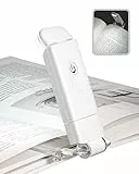 DEWENWILS Leselampe Buch Klemme, LED Klemmleuchte USB Wiederaufladbar Leselicht, 2 Einstellbare Helligkeitsstufen Buchlampe, Geschenk für Kinder und Bücherwürmer, Tageslicht