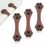 Giantree 3 Stück Retro Lesezeichen Magnetisch, Vintage Lesezeichen Personalisiert Bookmarks Leder Seitenmarker Bookmarks for Reading Bücher Zubehör