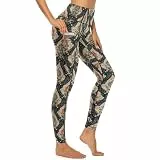 Leggings mit Vintage-Boho-Muster für Damen, hohe Taille, weiche Yogahose, Fitnessstudio, Workout-Leggings mit Taschen, Mehrfarbig, M