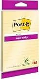 Post-it Super Sticky Notes im Großformat XXL, Gelb, Liniert, 102 mm x 152 mm, 45 Blatt - Selbstklebende Notizzettel für Notizen, To-Do-Listen und Erinnerungen