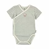 Steiff Wickelbody kurzarm EU Größe 62 harbor gray, kurzarm Body für Babys, Wickel-Strampler Einteiler, weicher und bequemer Strampelanzug, waschmaschinenfest