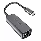 USB C Ethernet Adapter 2.5 Gigabit, WALNEW USBC LAN Kabel Stecker,Thunderbolt 4/3 RJ45 Netzwerkadapter für MacBook Pro/Air M1 M2,Mac mini,iMac,Surface Laptop,iPad 10,Samsung Galaxy Tab S9 S8,Dell XPS