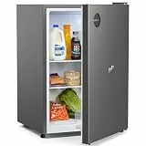 Upstreman 71L Kühlschrank Ohne Gefrierfach, 1-10°C 7-stufige Temperaturregelung, LED-Beleuchtung,40 dB Leise, Energiesparender Vollraumkühlschrank für Schlafzimmer Büro Küche, CR71-Dunkelgrau