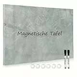 DOLLAR BOSS Magnetisches Whiteboard, 45 x 60cm Magnettafel für die Wand, Drucken Magnetpinnwand Memoboard mit 4 Magnete, 2 Stifte