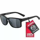 ALPINA KOSMIC - Verspiegelte und Bruchsichere Sonnenbrille Mit 100% UV-Schutz Für Erwachsene, all black matt, One Size