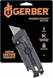 Gerber Multi-Tool mit 8 Funktionen, Prybrid-Utility, Multifunktionswerkzeug mit Cuttermesser, Brecheisen und Gurtschneider, Blau, Edelstahl, 1068163