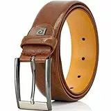 Pierre Cardin Anzug-Gürtel 35 mm Rindledergürtel cognac, Farbe/Color:braun, Size US/EU:Bundweite 105 cm Gesamtlänge 120 cm W 41.5 XL