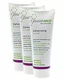 3er Pack Zeolith MED Zahncreme 75 ml, Premium Xylit Zahnpasta ohne Fluorid, natürlicher Wirkstoffkomplex