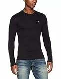 Tommy Jeans Herren Langarmshirt TJM Original Langarm, Schwarz (Tommy Black), XL