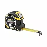 STANLEY FatMax Maßband Bandmaß PRO Autolock (Maßband 8 m Länge, 32 mm Klingenbreite, austauschbare Haken, Mylar Schutzschicht, mit Feststeller & Rücklauf, inkl. Gürtel-Clip) - XTHT0-33501