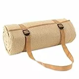 Paco Home Picknickdecke Outdoor wasserdicht - Faltbar & leicht, Sand- & schmutzabweisend - Stranddecke Camping Garten Festival Decke, Farbe:Beige, Größe:200x200cm