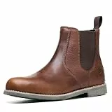 SL-Saint Herren Handgefertigte Klassische Chelsea-Stiefel Aus Echtem Rindsleder Slip On Mode (Braun Lederfutter, Erwachsene, Herren, 47, Numerisch, EU Schuhgrößensystem, M)