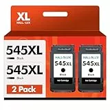 HALLOLUX 545 XL Schwarz, Ersatz für Canon Druckerpatronen PG 545 Black TS3150 Patronen Pixma MX495 TS3151 TR4550 MG2555s TS3355 TR4600 TR4551 TS3350 TS3150 MG2550s (2 Schwarz)