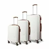 Travelite 4-Rad Koffer Set 3 teilig Größen L/M/S, Gepäck Serie Bali: ABS Hartschalen Trolleys mit TSA Kombinationsschloss (Handgepäck Koffer ohne TSA)