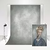 Kate Fotostudio Hintergrund Hellgrau 1,5x2,2m/5x7ft Fotografie Hintergrund Hochzeit Fotowand Minimalistisch Portrait Photocall Hintergrund Grau Magazin Werbung Shooting Requisiten