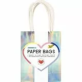 folia 21279/10 - Paper Bags Iridescent S, 10 Papiertüten aus 110 g/m² Kraftpapier in irisierend-schillernd, ca. 12 x 15 x 5,5 cm, zum Basteln, Verzieren und Verschenken