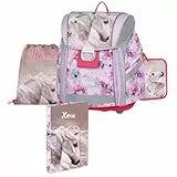 OXY BAG PREMIUM LIGHT Schulset 4 set für 1.-3. Klasse | Ergonomischer Schulrucksack, Sportbeutel, A4 Box & Federmappe | Leicht & Sicher mit Reflektoren | Perfekt Organisiert für Schulkinder