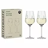RITZENHOFF 3922001 Weißweinglas 300 ml 2er Set - Organix Nr. 1 - organische Farbe Grün, 45% recyceltes Glas - Made in Germany
