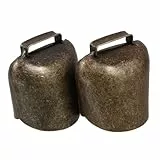 EXCEART 2 STK Tierische Hängende Glocke Bastelglocken Hund Türklingel Stahlkuhglocke Alte Glocke Schafglocke Bronzeglocken Haustier-Anti-Verlust-Glocken DIY Charme Hundeglocke
