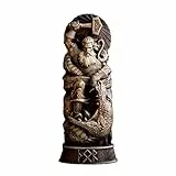 FIYSON Nordische Mythologie-Deko-Statue, Odin, Thor, Harz, Wikinger-Mythologie-Figuren für Zuhause, Tischgeschenke, anwendbar für Weinschrank und Bücherregal, Wikingergott-Anbetung, Altar