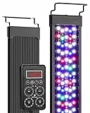 fishkeeper Intelligente Aquarium Lampe, IP68 Aquarium Beleuchtung LED mit Ein-Knopf-Echtzeit-Sync & Speicherfunktion, 24/7 Vollspektrum Pflanzenlampe Programmierbar 9 Farben, 10 Helligkeit, 9 Timer