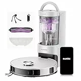 Eureka E20 Evo Plus Saugroboter mit Wischfunktion Absaugstation beutelloser, Saugroboter 10000 Pa, Saug Wischroboter mit Selbstentleerung, Anti-Wickel für Tierhaare, Hartböden, Teppiche