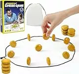 Umikk Magnetisches Schachspiel, Magnetspiel mit Schnur, Tragbares Schach Magnetisch Magnetisches Spiel, lustiges Tabletop-Mehrspieler-Schachspiel, für Familientreffen (Gold)