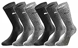 PUMA Unisex Sportsocken Crew – 6-Paar Pack, Everyday Premium - New Black Grey Mix - Größe 39-42