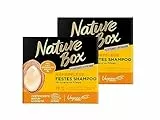 Nature Box festes Shampoo Nährpflege (85 g), festes Haarpflege-Shampoo mit Argan-Öl sorgt für intensive Pflege, recycelbare Verpackung, 2x 85 g