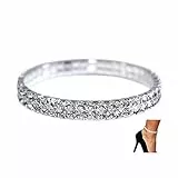 LucBuy 2 STÜCKE Shining Twinkle Diamant Fußkettchen Elastische Bling Brilliant fuß schmuck Armband Braut Sommer schmuck Kleid