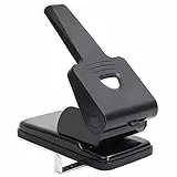 Belle Vous Hochwertiger 2-Loch-Locher Groß - 70 Blatt Kapazität - Abstand der Löcher 8 cm - Schreibtisch Locher für Ordner -Locher Schwarz mit Verriegelbarem Griff - Geeignet für Haus, Büro und Schule