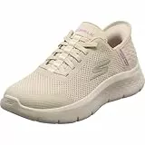 Skechers Damen Go Walk Flex Grand Entry Turnschuhe, Off White Textile/Trim, 41 EU