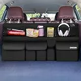 Einesin Kofferraum Organizer Auto, multi Aufbewahrungstasche für auto mit Netztaschen, Auto Aufbewahrungstasche mit 9 Pocket, schwarz