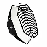 Walimex pro Essential Softbox Octagon 150cm, um 360° drehbar, einfacher Aufbau, inkl. Grid, Bowens Adapter und Transporttasche, ideal für Porträts und Beauty-Aufnahmen