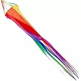 Wolkenstürmer® Windsack Größe: 120 cm – Regenbogen Windturbine - UV-beständig, robust und wetterfest – Windspiel mit Aluwirbel für Garten, Terrasse