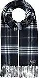 FRAAS Cashmink Schal 30 x 180 cm - Weicher als Kaschmir - Made in Germany - Schal kariert für Herren - Perfekt für Herbst und Winter Deep Blue