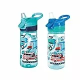 Nuby – Super Quench Auslaufsicherer Trinklernbecher für Babys – Baby-Wasserflasche 540 ml mit Tragegriff – Wiederverwendbarer, auslaufsicherer Babybecher in Blau – 2er-Pack – Ideal für den Alltag