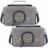 JP Journey Toniebox Tasche kompatibel mit Toniebox 1 & 2 – 2er Set Transporttasche & Aufbewahrung für Box & Tonie-Figuren – ideal für Reise – (Grau-Blau Bär, 2 Stück)