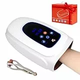 Elektrische Handmassagegeräte, Kabelloses Massagegerät mit Wärme & Rollknetmassage, 3 Massage-Modi, Tragbares Touchscreen-Handmassagegerät für Arthritis und Karpaltunnel, Geschenke für Familie, Weiß