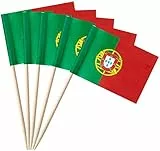 50 Stück * Flaggenpicker + Zahnstocher * für Party und Länderparty | Flag Picks Deko Dekoration Partydeko Fahne Flaggen Länder, Edition: Portugal