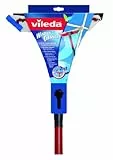Vileda Profi-Fensterwischer mit Stiel, Abzieher und Einwascher, Teleskopstiel, Mikrofaserbezug