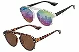 UrbanSky Sonnenbrille „David“ - 2er-Pack Sonnenbrille Herren (Warm)