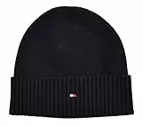 Tommy Hilfiger Strickmütze Mütze Cotton Cashmere Beanie Schwarz One Size