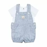 Steiff Set Shorts mit T-Shirt Kurzarm EU Größe 62 steiff Navy, Sommerhose kombiniert mit einem Kurzarm Shirt für jeden Anlass, lockere Bequeme Passform
