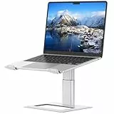 SOUNDANCE Verstellbarer Laptop-Ständer für Schreibtisch, Computerständer, ergonomischer Laptop-Halter kompatibel mit 10 bis 17,3 Zoll Notebook (Silber)