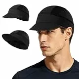 MELLIEX Fahrradkappe Unisex Fahrrad Cap Leichte Skull Cycling Cap, Atmungsaktiv UV-Schutz Kappe Radmütze mit Sonnenblende Winddicht Fahrradmütze unter Helm für Radfahren Motorrad Laufen