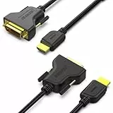 BENFEI HDMI auf DVI Kabel 2 Stück, HDMI auf DVI 1.83 Meter Kabel mit 1080P High Speed DVI HDMI Adapter für Apple TV, Fire TV, PS3/4, Laptop/Desktop, Blu-Ray Player, Xbox 360/One