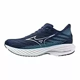 Mizuno Wave Rider 28 Herren-Laufschuh, Estate Blau-Weiß, 42.5 EU